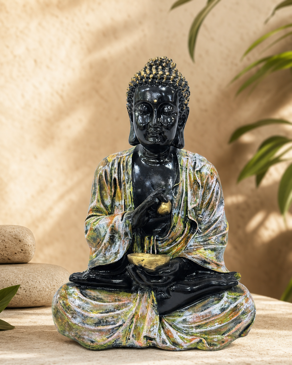 Elegant Goli Buddha Sculpture featuring detailed artistry, ideal for enhancing home decor.