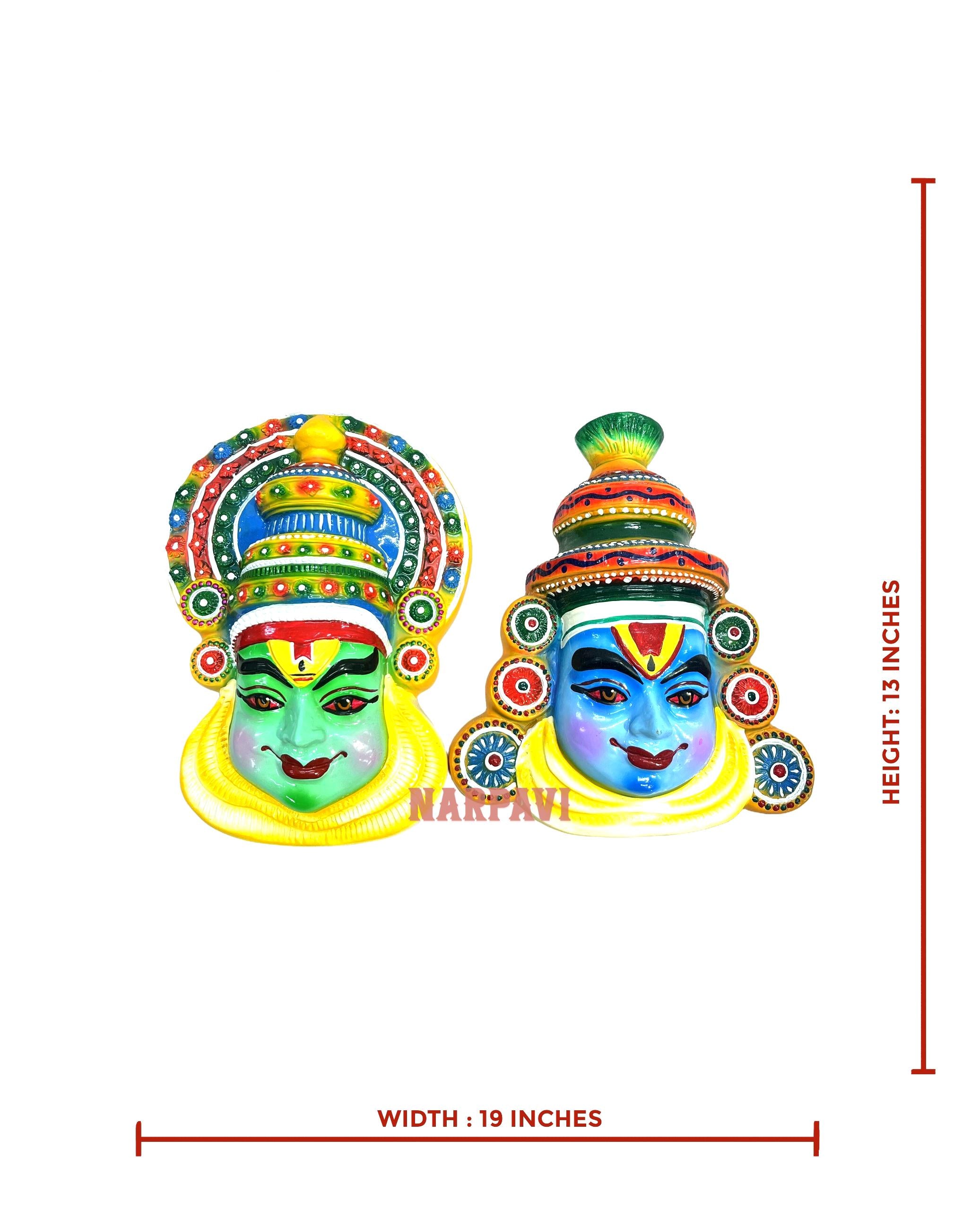 Kathakali Panel Raamar Krishnar 14"