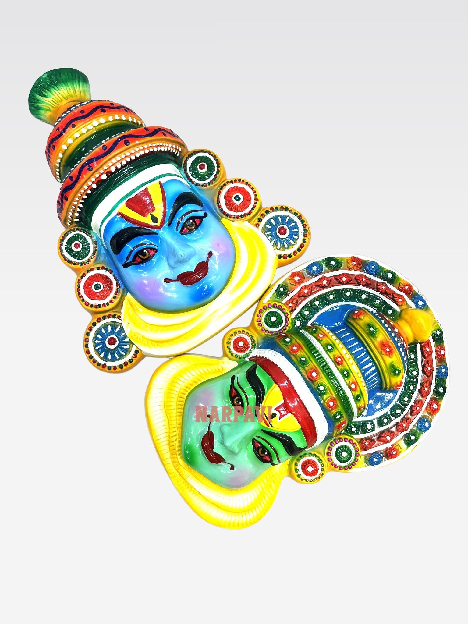Kathakali Panel Raamar Krishnar 14"