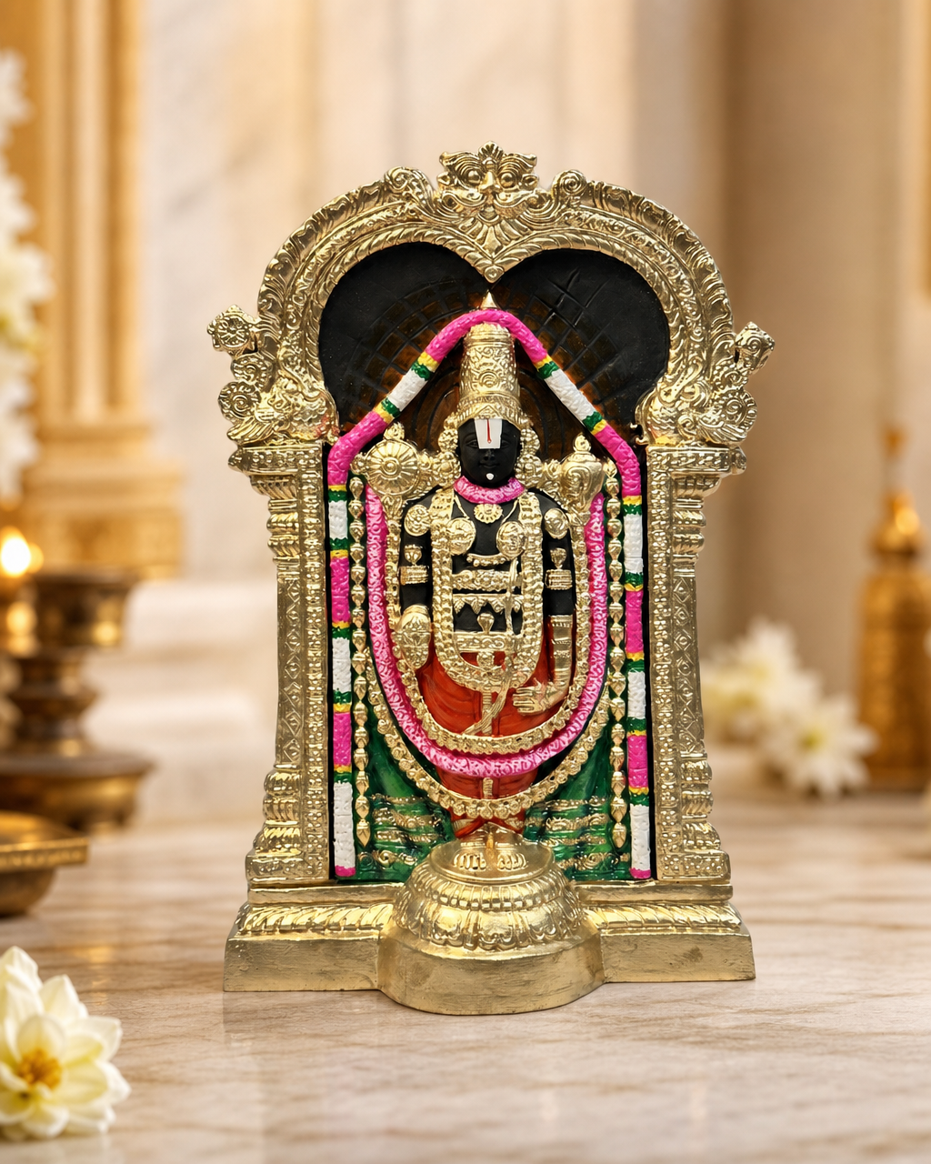Elegant Balaji Big Thani idol with intricate design and vibrant colors