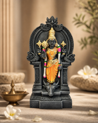 Detailed statue of Thiruvatchi Durgai Amman with intricate design and vibrant colors.
