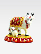 Metal Cow With Baby Menakari Panting 2"