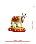 Metal Cow With Baby Menakari Panting 2"