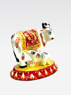 Metal Cow With Baby Menakari Panting 2"