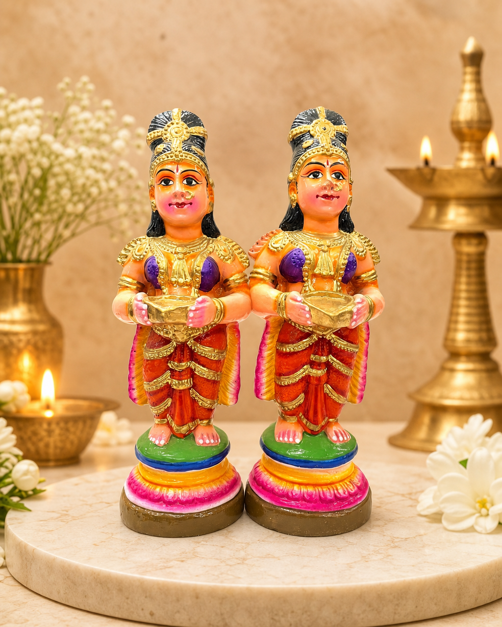 Paavai Vilakku Clay