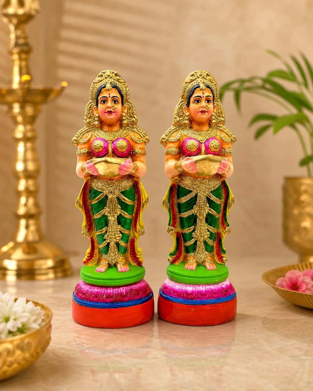 Paavai Vilaku Set 18"