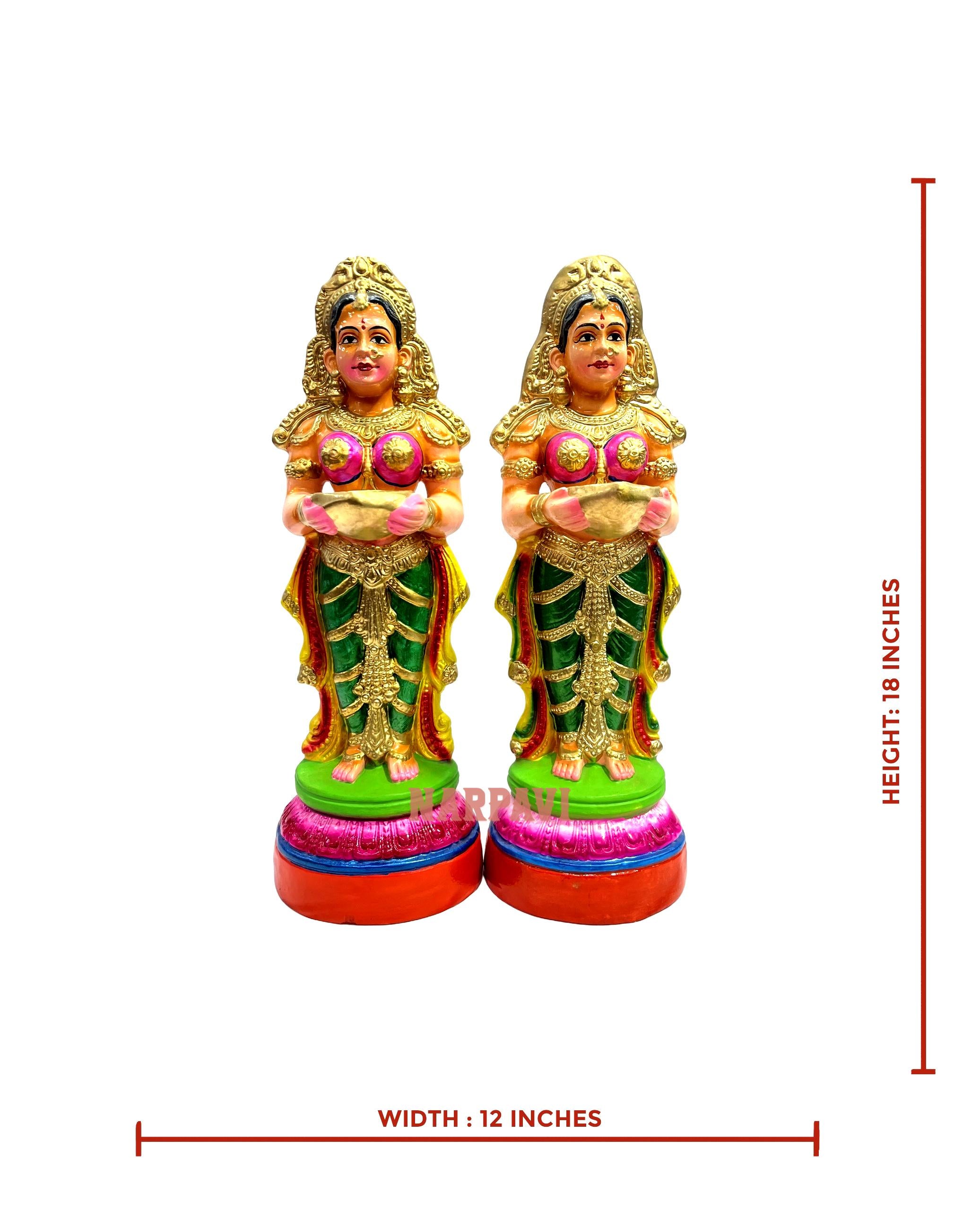 Paavai Vilaku Set 18"