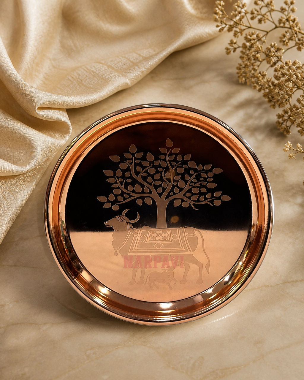 SK KMD R.GOLD POOJA PLATE 7