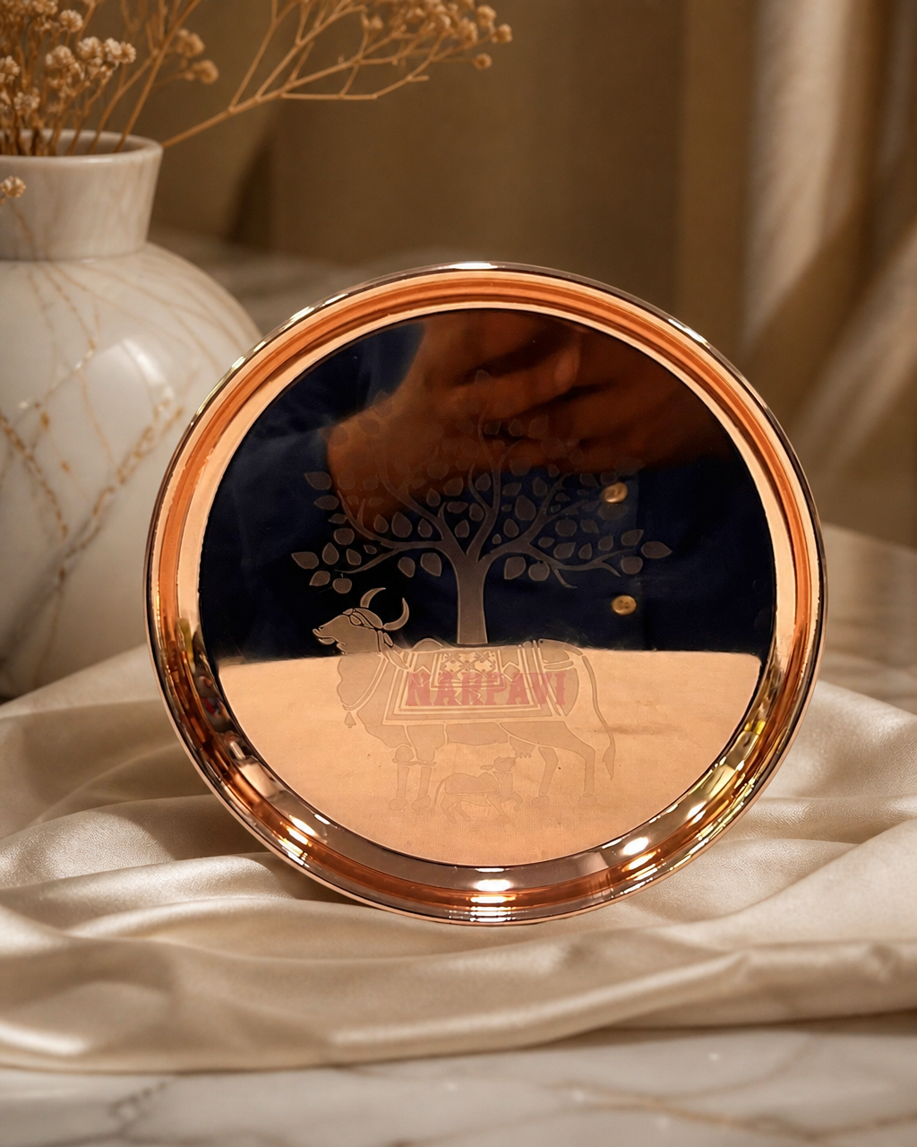 SK KMD R.GOLD POOJA PLATE 8