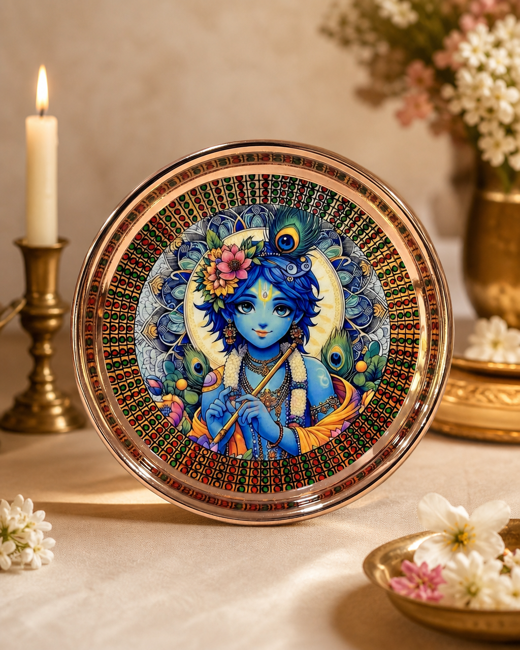 SK ROSEGOLD POOJA PLATE 7