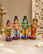 Colorful Bala Ramar figurine set with four traditionally dressed characters.