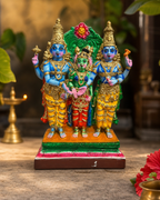 Intricately detailed Meenakshi Kalyanam statue with vibrant colors and artistic design