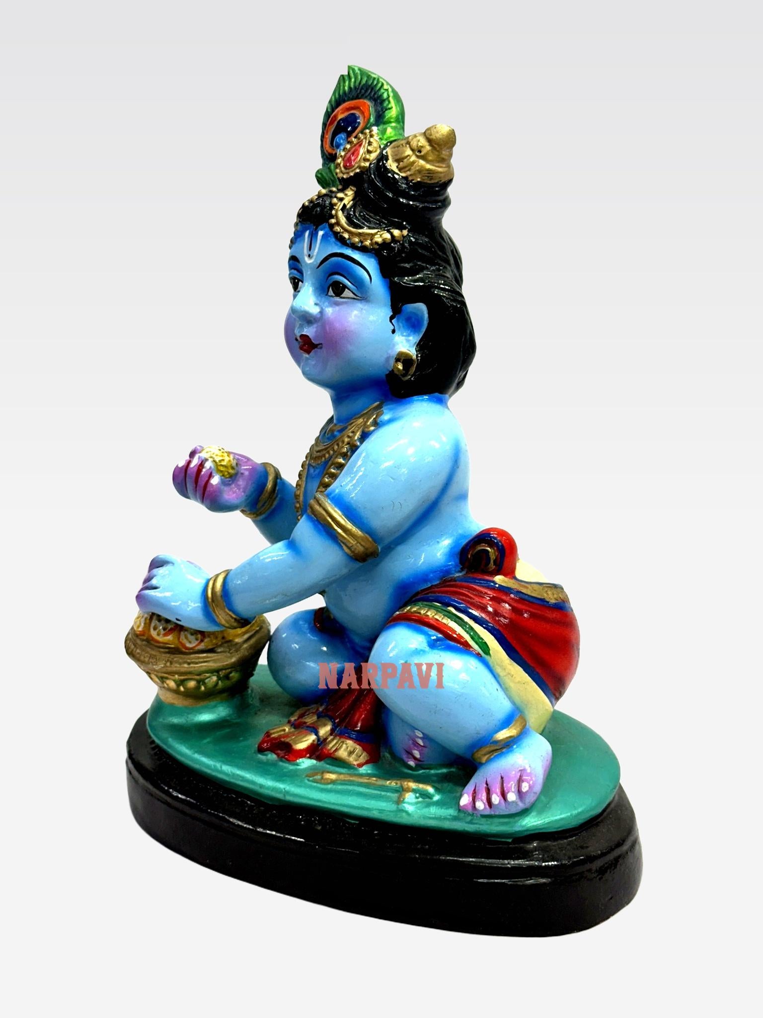 Sitting Pot Krishna