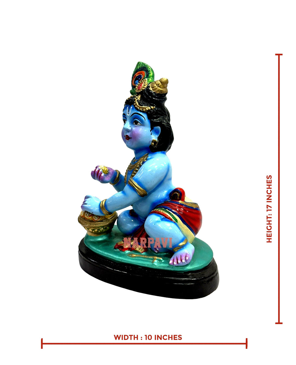Sitting Pot Krishna