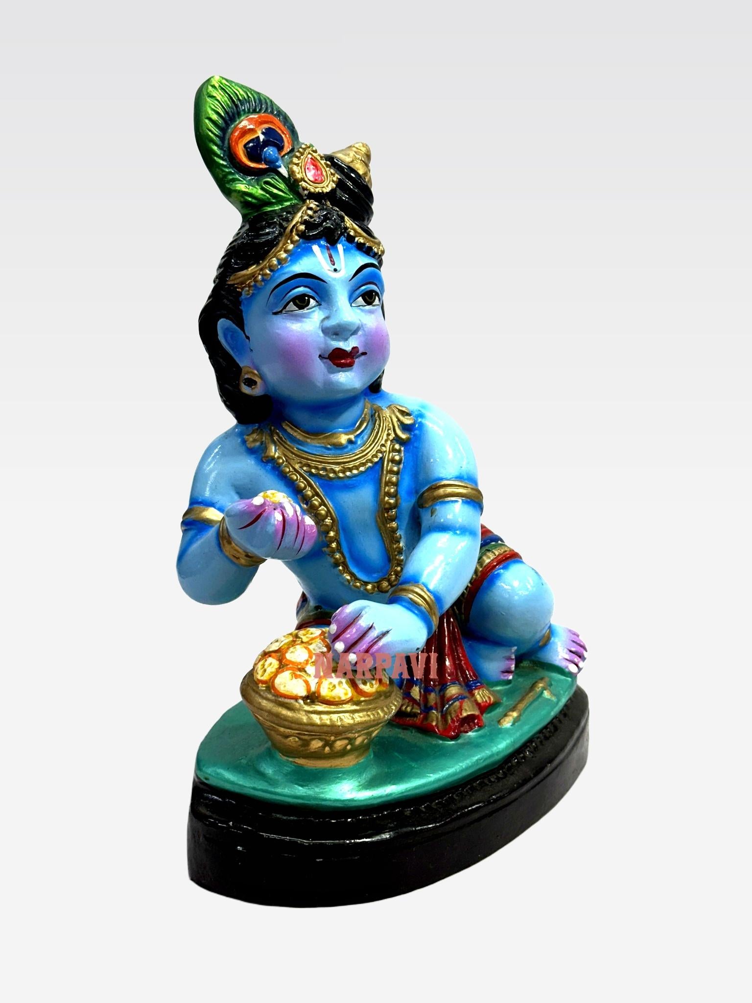 Sitting Pot Krishna