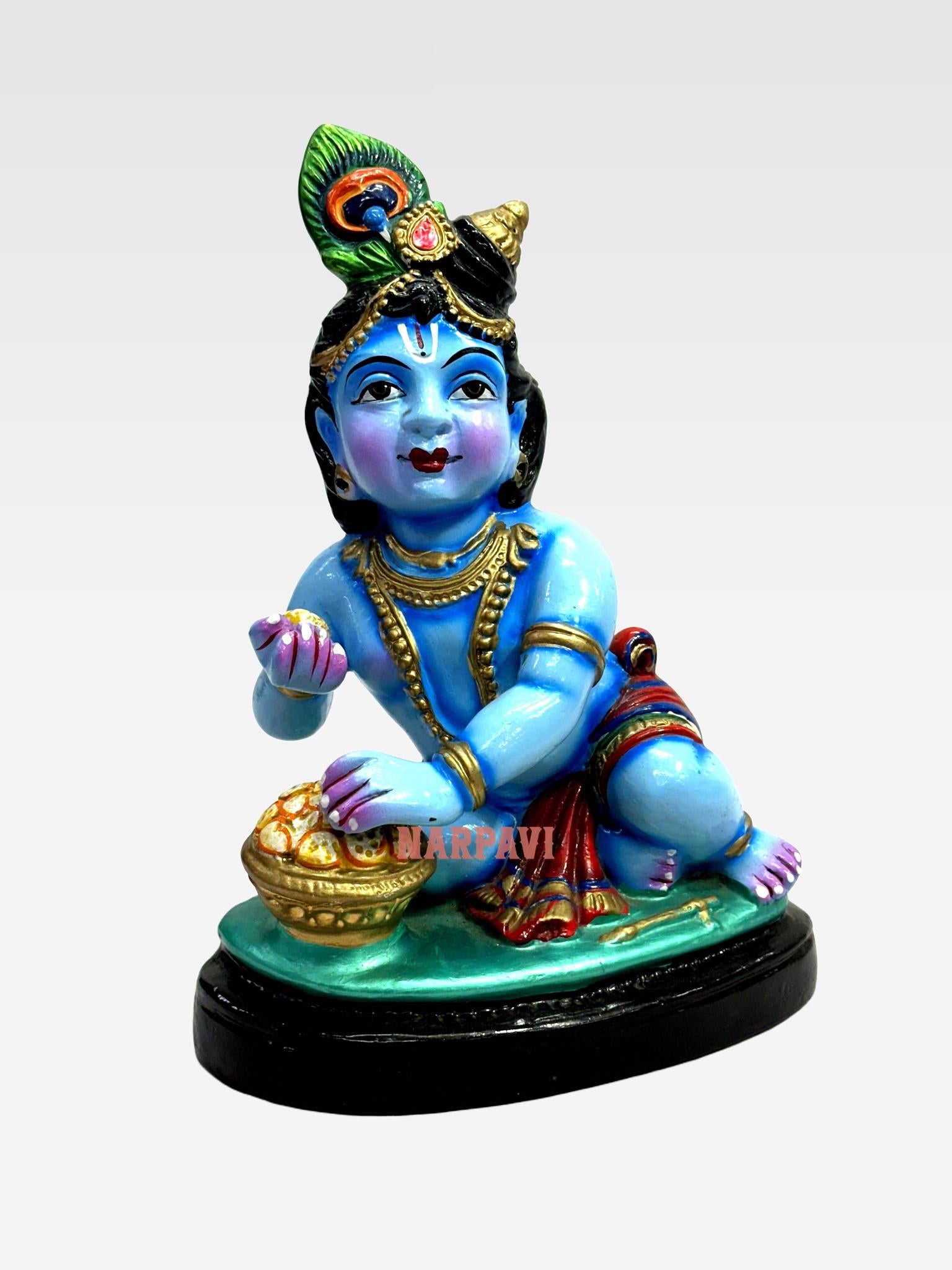 Sitting Pot Krishna